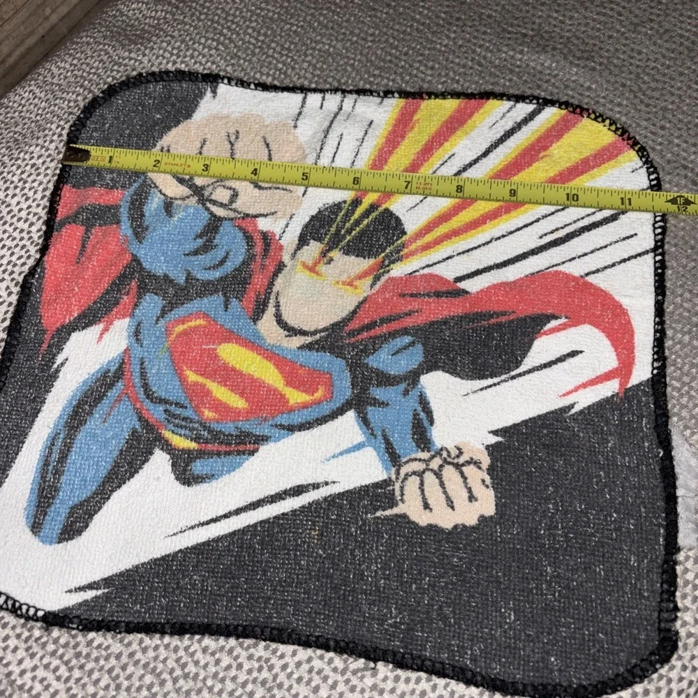 90's VTG Superman Wash Cloth Towel Terry Cloth Vintage